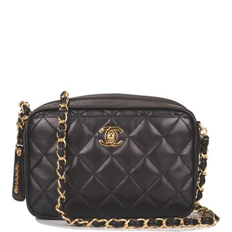 chanel camera case black